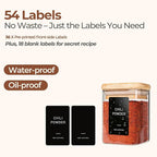 ComSaf Spice Jars with Label 4oz 16 Pack, Glass Spice Jars with Bamboo Lid - Image 3