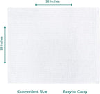 Looperry White Terry Cloth Rags 16"x19" Inches Ribbed - Image 2