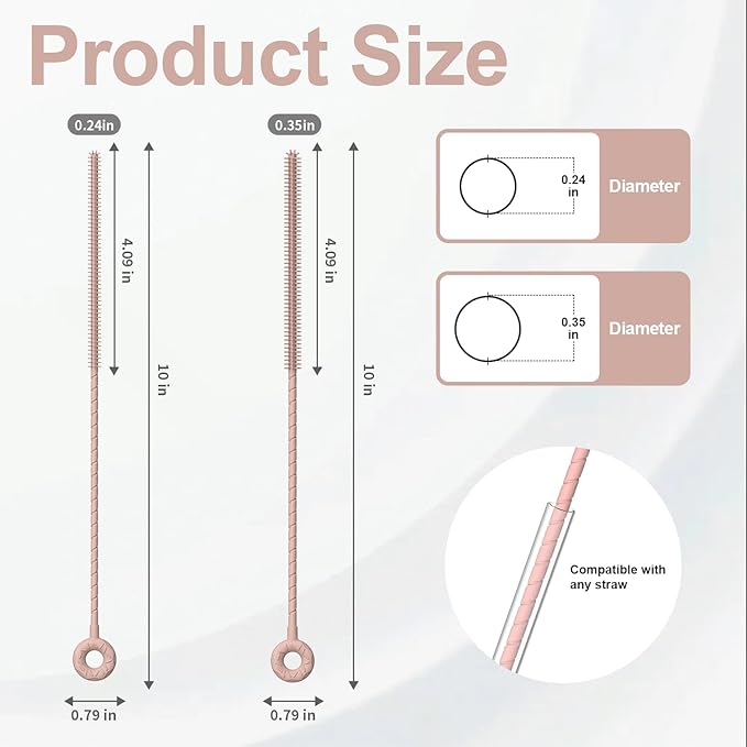YOTIME Silicone Straw Cleaner Brush - Image 2