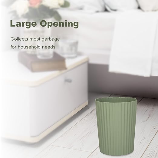 JiatuA Small Trash Can Plastic Wastebasket Round Garbage Container Bin - Image 5