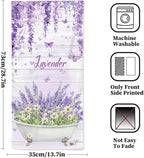 Lavender Hand Towels Set of 2 Lightweight Breathable Purple Floral Bath Towels - Image 2