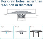 Bathtub Drain Hair Catcher, Silicone Tub Hair Catcher Drain Protector Strainer - Image 3