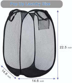 Collapsible Laundry Basket, Dirty Clothes Mesh Pop Up Hamper, Small Foldable - Image 3
