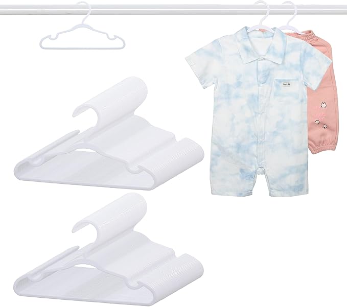 100 Pack White Baby Hangers 11.42 Inch by YeJieYJ