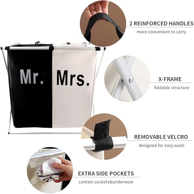 Nicesail Laundry Hamper 2 Section - Image 2