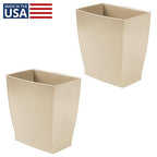 iDesign Small Plastic Bathroom Trash Can, Slim Rectangle Garbage Bin - Image 2