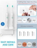OAPRIRE Electric Toothbrush Holder Wall Mounted, Acrylic Electric Toothbrush - Image 3