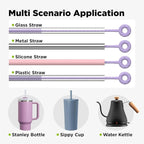 2 Pcs Silicone Straw Cleaner Brush, Extra Long Cleaning Brushes - Image 6