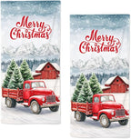 Christmas Hand Towels for Bathroom by qiuhuang
