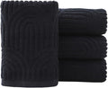 Pidada Hand Towels Set of 4 Striped Pattern 100% Cotton Absorbent Soft by Pidada