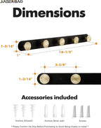 1 Pack Coat Rack Wall Mounted Gold Black Towel Hooks - Image 2