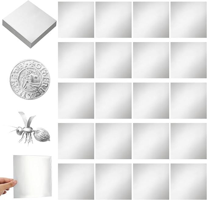 Yaocom 50 Packs Aluminum Metal Crafts DIY Foil 6 Inch x 6 Inch x 0.07 mm Thick by Yaocom