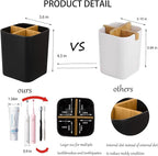 Bamboo Toothbrush Holder for Bathrooms, 4 Slots Toothbrush and Toothpaste - Image 2