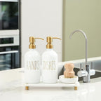 MOMEEMO Gold Soap Dispenser Set Comes - Image 7