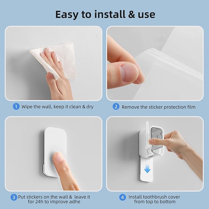Travel Toothbrush Cover 2PCS Thickened, Electric Toothbrush Covers Caps - Image 9