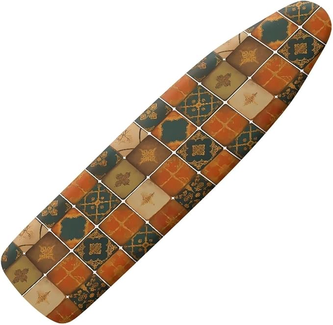 Moroccan Ceramic Tiles Steam Ironing Board Cover, Vintage Square Tile Standard by Daulesho