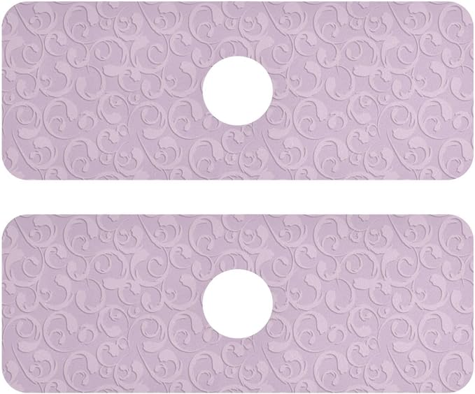 Kitchen Sink Splash Guard 2 PCS 14.7 Inch Sink Faucet Mat Splash Guard by Eyanle