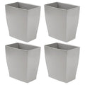 iDesign Small Plastic Bathroom Trash Can, Slim Rectangle Garbage Bin by iDesign