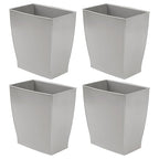 iDesign Small Plastic Bathroom Trash Can, Slim Rectangle Garbage Bin by iDesign