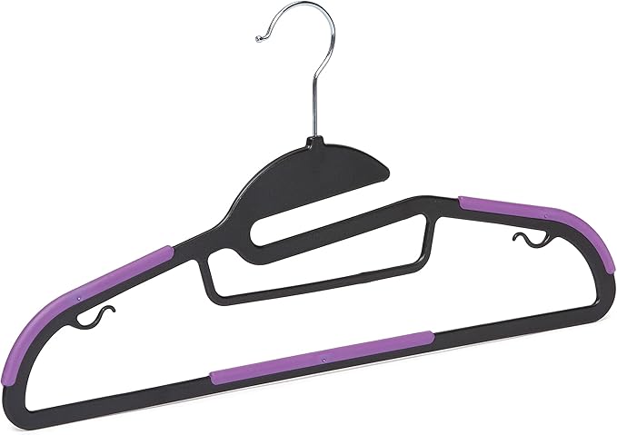 Amazon Basics Space Saving Non-Slip Rubber Coated Plastic Hangers - Image 3