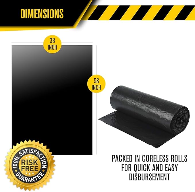 Aluf Plastics Heavy Duty 55 Gallon Trash Bags - Image 3