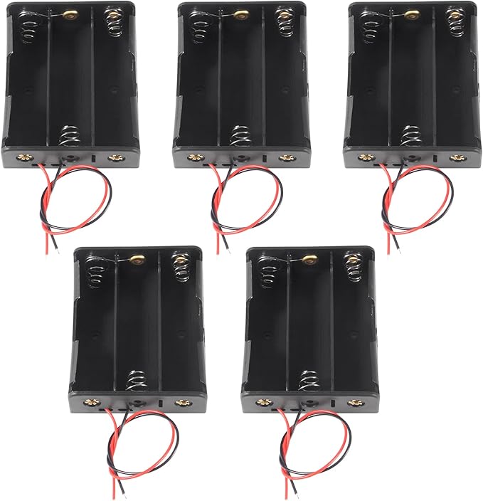 5pcs 18650 Battery Clip 3 Slots 11.1V Plastic 18650 Battery Storage Box Case - Image 5