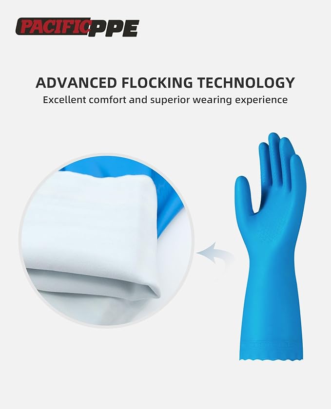 PACIFIC PPE 2 Pairs Reusable Dishwashing Cleaning Gloves - Image 2