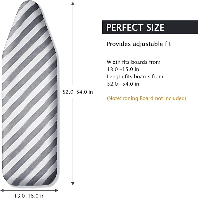 SheeChung Ironing Board Cover and Pad-15x54 Thick Ironing Board Covers - Image 2