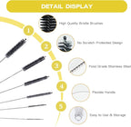 Straw Cleaner Brush Set, 6 Piece Long Drinking Straws Cleaning Brush Pipe Tube - Image 4