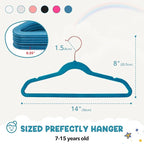 HOUSE DAY Velvet Kids Hangers 60 Pack, Premium Childrens Hangers - Image 7