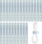 Oligei 25 Pcs Silicone Cable Ties, Cable Ties Reusable, High Elasticity Cord by Oligei