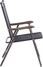 Giantex Set of 2 Patio Folding Chairs, Outdoor Patio Dining Chairs w/Armrest, Sling Back, Metal Frame, Outside Use for Lawn Camping Garden Pool Beach Yard Lounge, No Assembly, Black - Image 7