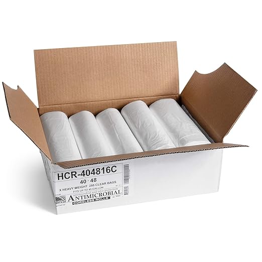 Aluf Plastics 45 Gallon Clear Trash Bags 40" x 48" - Image 2