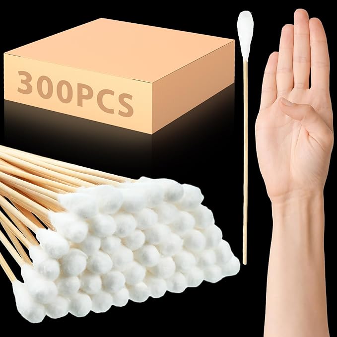 Zhehao 300 Pcs 8 Inch Large Cotton Swabs by Zhehao