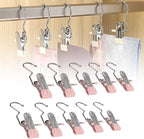 Space-Saving Clothespin Hat Pants Storage Hanging Travel Hook, Stainless Steel by Soputry
