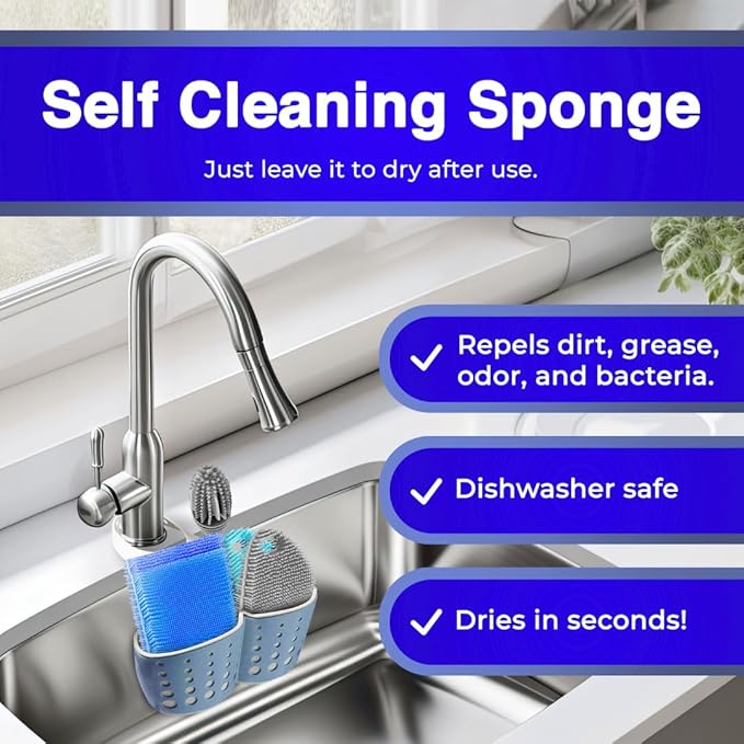 Silicone Dish Sponge Dish Scrubber - Image 7