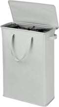 Slim Laundry Basket with Lid and Handles, Foldable Laundry Basket by GOMAJI