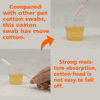 6 Inch Long Cotton Swabs of Medium and Large Pets Ears Cleaning or Makeup 200pcs - Image 2