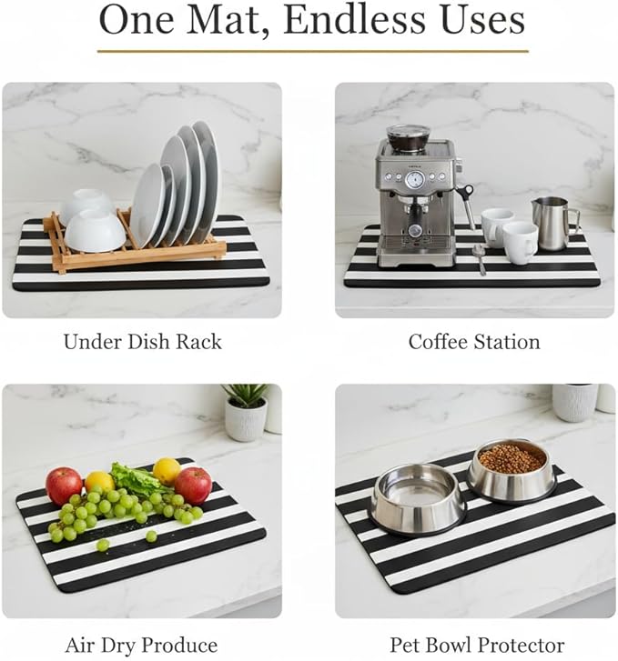 Dish Drying Mat Super Absorbent – 16" x 18" Coffee Mat - Image 7