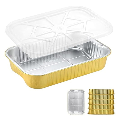 13" x 8.8" Heavy-Duty Aluminum Foil Pans by MESTAEK