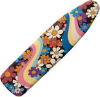Daisy Stripe Printed Ironing Board Cover, Lightweight Breathable Ironing Board by Wanzuoeng