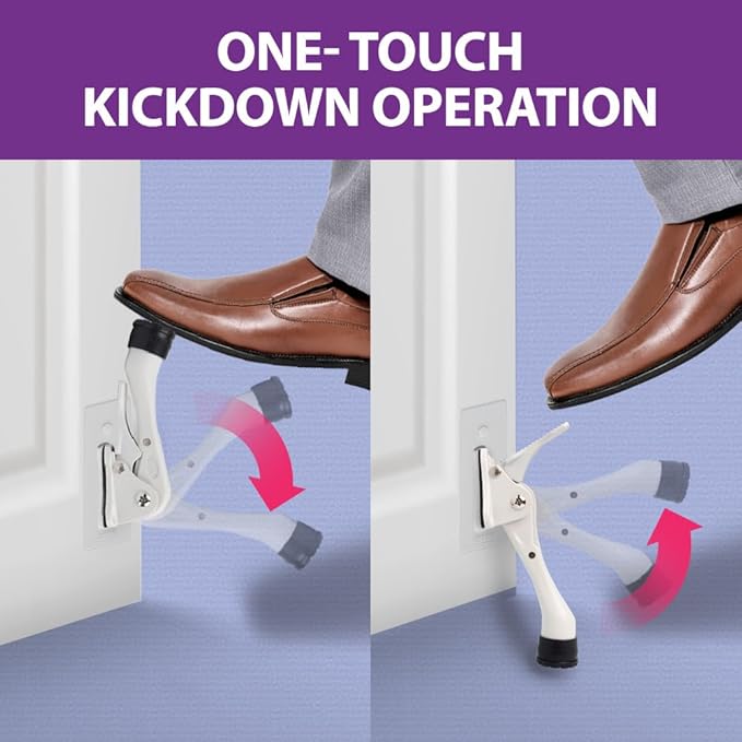 Door Stopper with Adhesive Bracket Stickers, No Drilling or Tools Needed - Image 7