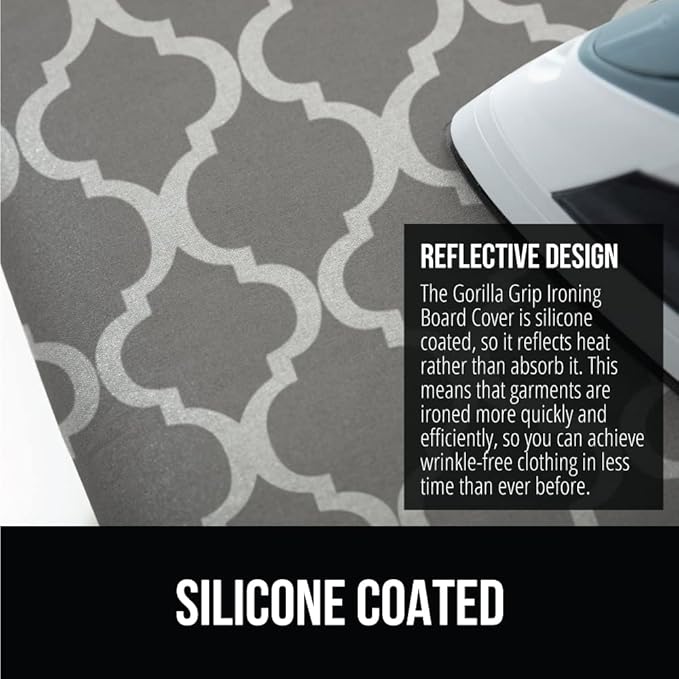 GORILLA GRIP The Original Ironing Board Cover and Pad, Silicone Coating - Image 4