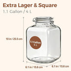 ComSaf 1.1 Gallon Glass Jar - Image 2