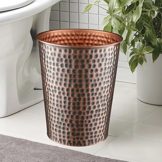 Monarch Abode Metal Bathroom Trash Can – Waste Basket - Image 4