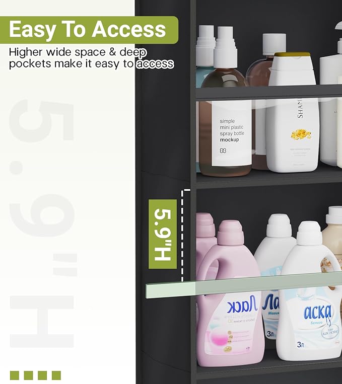 AOODA 2 Pack Over the Door Organizer, Large Capacity Closet Door Hanging - Image 4