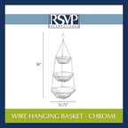 RSVP 30-by-12-Inch 3-Tier Wire Hanging Basket - Image 7