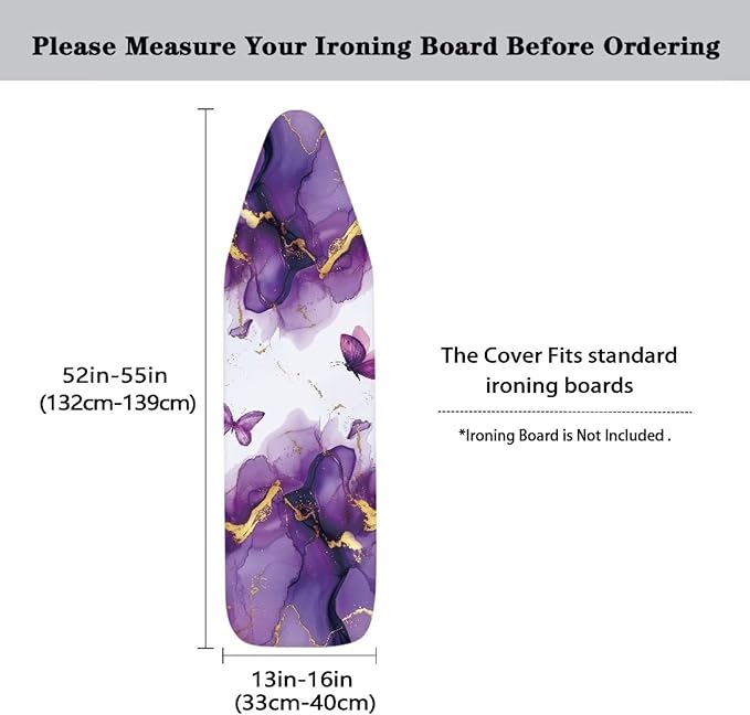 Ironing Board Cover with Elastic Edge and Hook and Loop Fasteners, Universal - Image 5