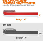 Holikme 2 Door Draft Stopper Sheets, Rolls & Strips Under Door Draft Blocker - Image 2