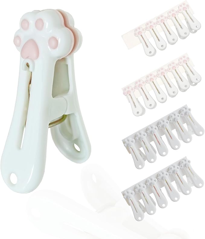 Plastic Clothespins Laundry Clothes Pins-24 Pack, Traceless Clothes Pegs by MEOVVZOO-YourHouseholdExpert